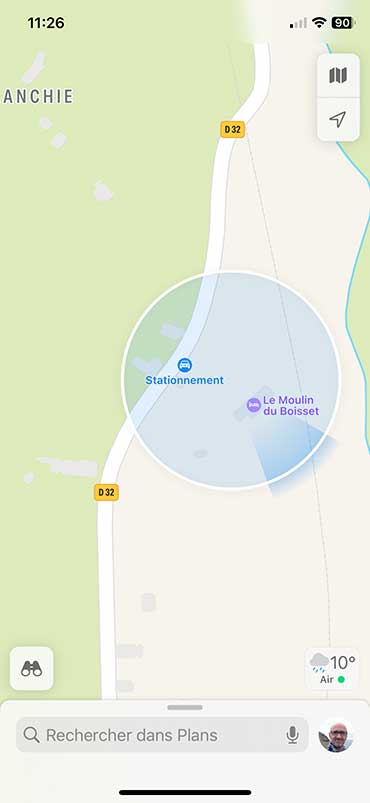 localisation Moulin du Boisset